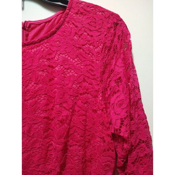 Maxi Pink Laxe/Chiffon Dress, zipper back, non stretch, size XL - Picture 2 of 7